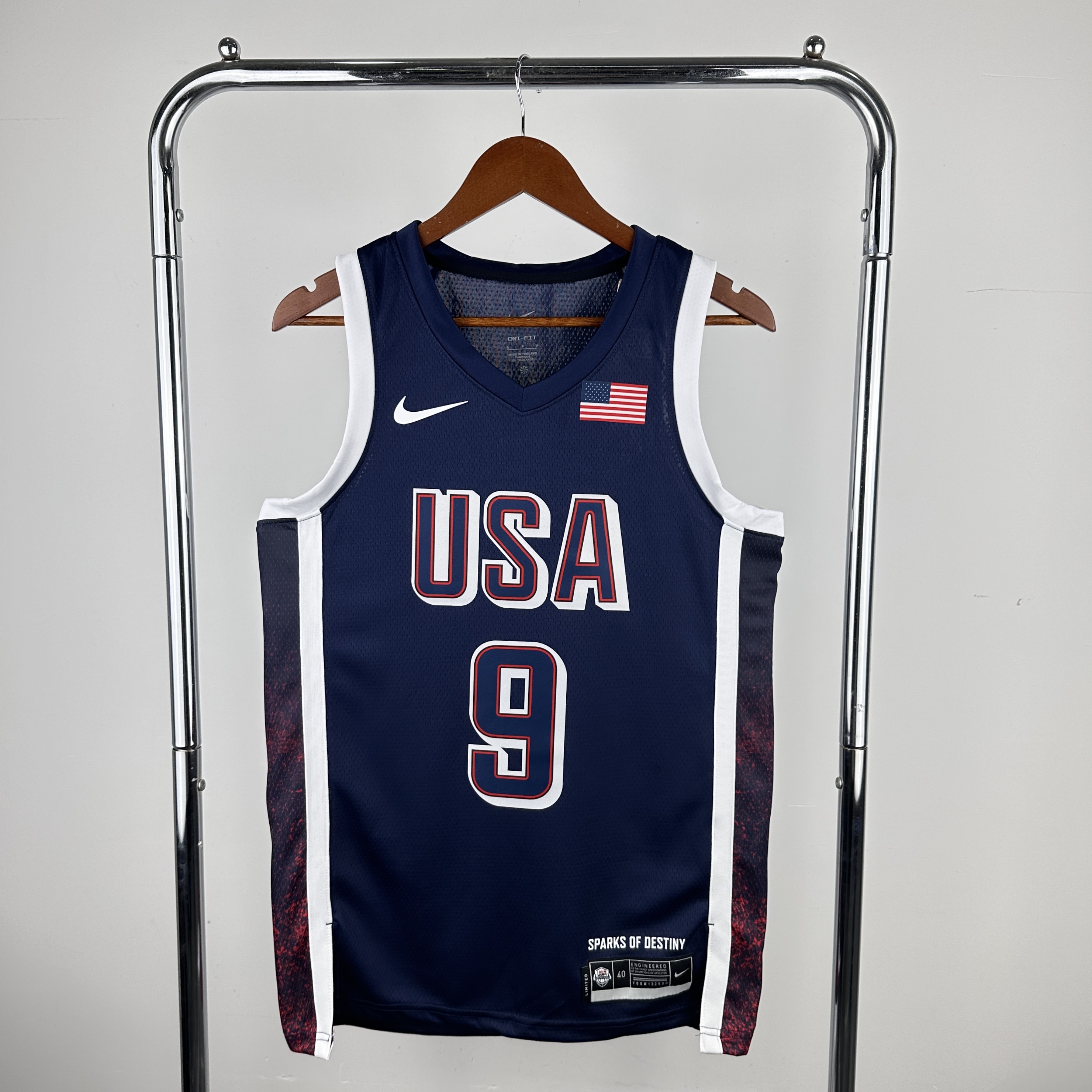 2024 Olympic USA 9 Haliburton Blue Nike NBA Jersey